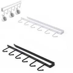GENERICO - 2 Pzs Perchero Para Tazas De 6 Ganchos Organizador De Cocina