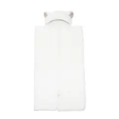 INFANTI - Frazada Poncho Manta Con Capucha Sherpa Blanco