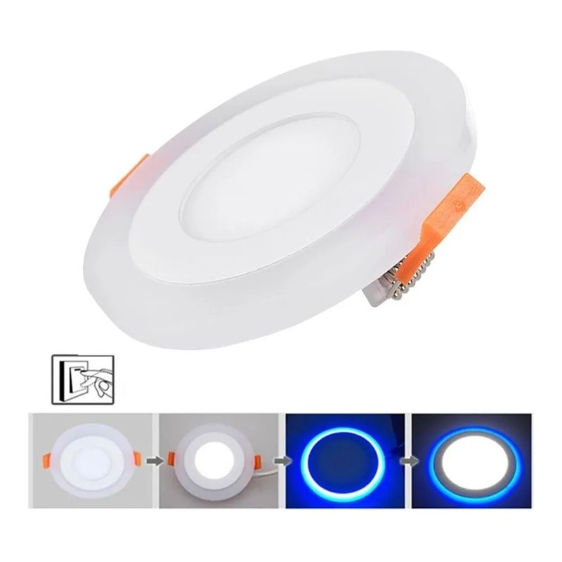 GENERICO - Foco Panel Led Plafón Led Bicolor Sobrepuesto 6w + 3w