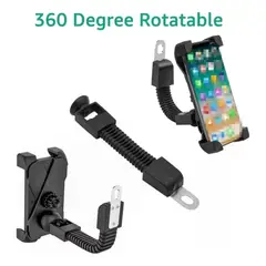 GENERICO - Soporte De Celular Moto Telefono 360 Retrovisor Universal