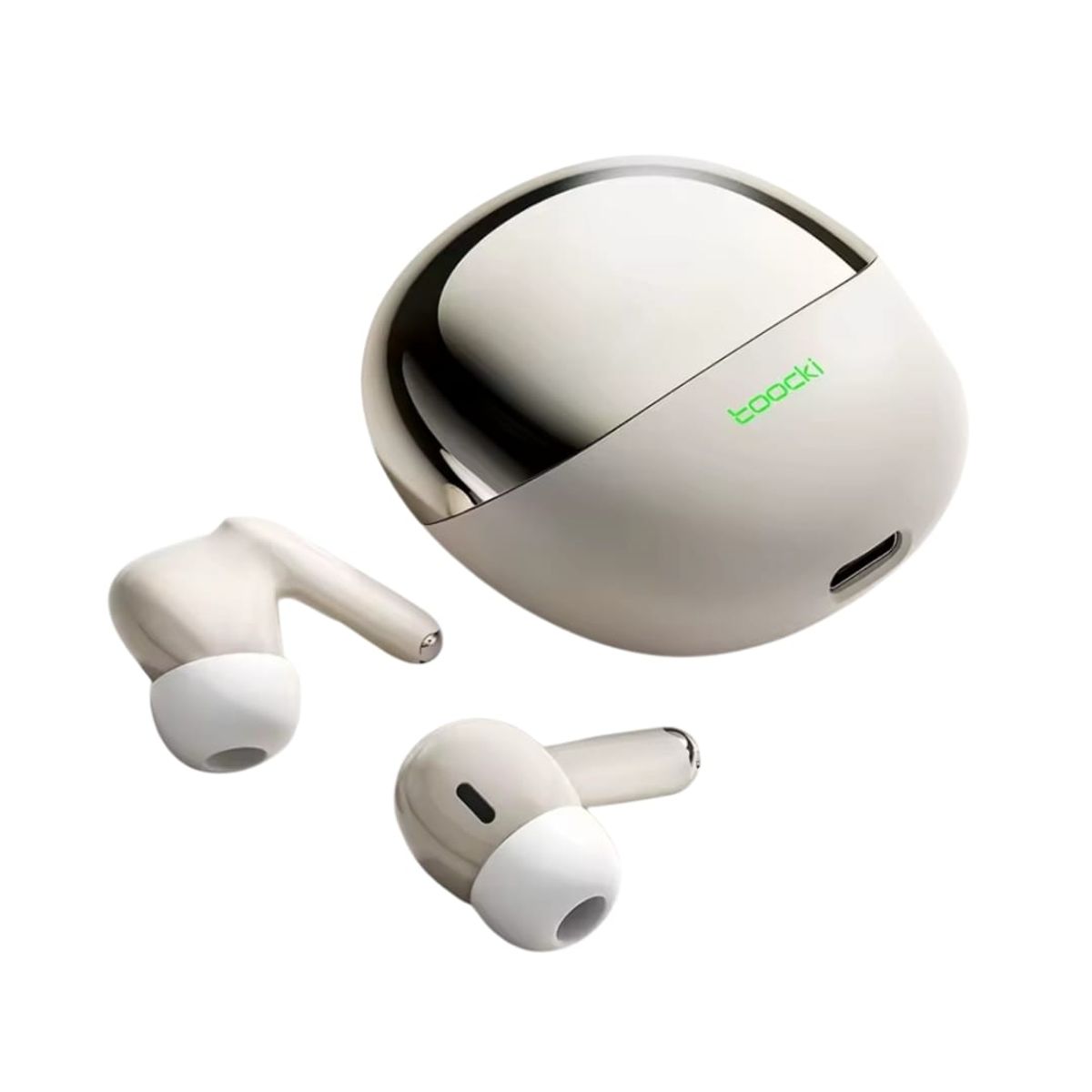 GENERICO - Audífonos In-ear Toocki Estéreo 3d Hifi Bluetooth 5,3 Beige