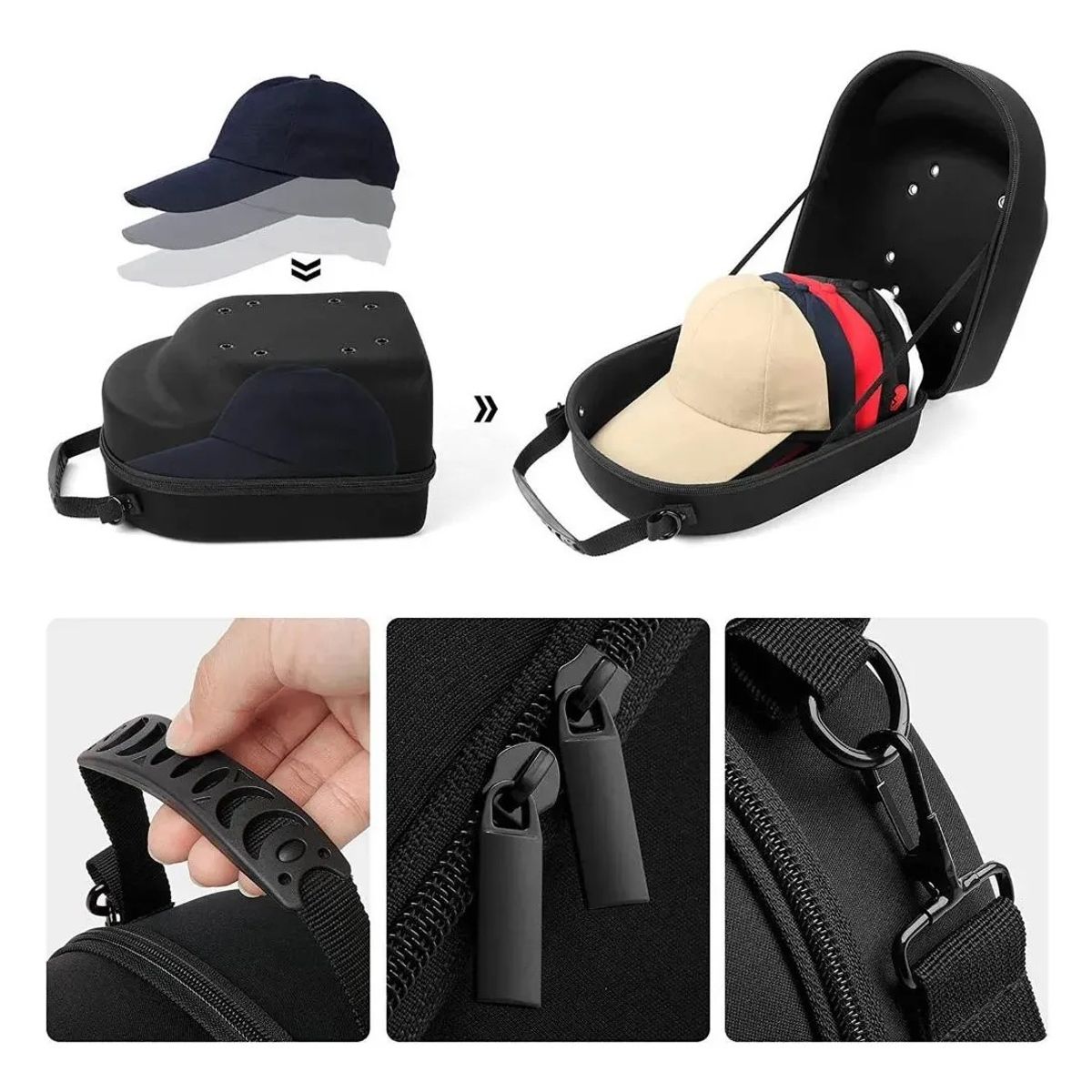 KUANGYE - Bolso Mochila Porta Gorra Jockey Cap Carrier