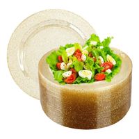 25 Pcs Platos Llanos Elegantes Plástico, Vajilla Fiesta 25cm