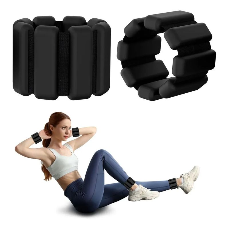 KUANGYE - Kit 2 Brazaletes Pesas Para Tobillos Y Muñecas 2 Lbs Ajusta