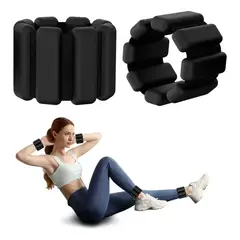 KUANGYE - Kit 2 Brazaletes Pesas Para Tobillos Y Muñecas 2 Lbs Ajusta