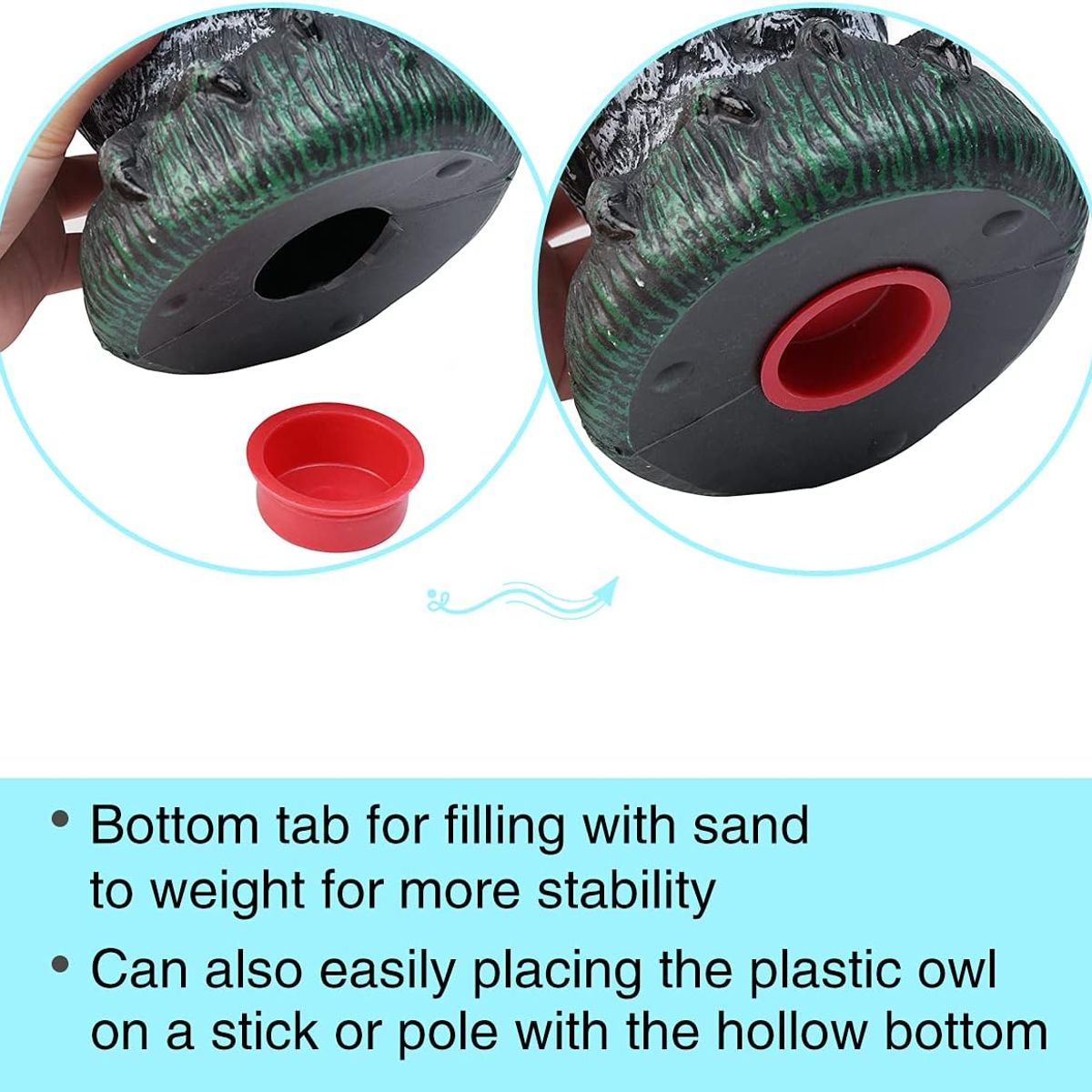 KUANGYE - Estatua Realista De Búho Espantapájaros Paloma