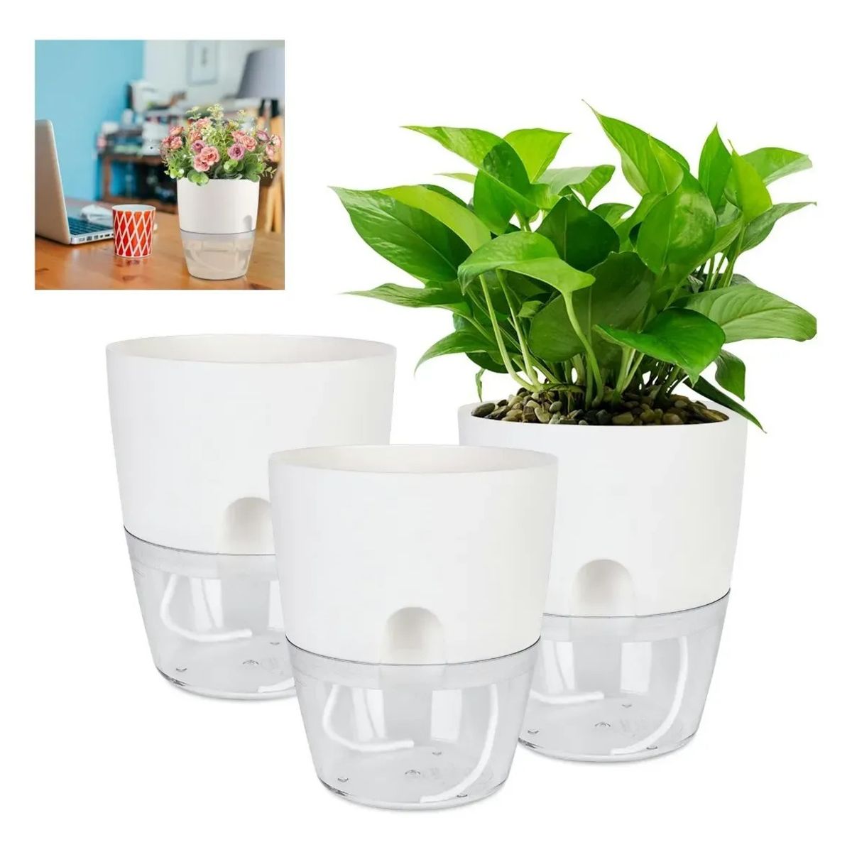 KUANGYE - Macetero Autorregante Set 4 Unidades