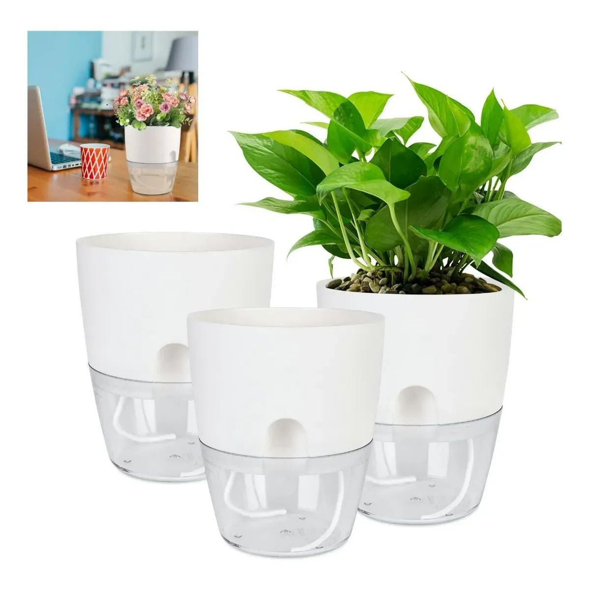 KUANGYE - Macetero Autorregante Set 4 Unidades