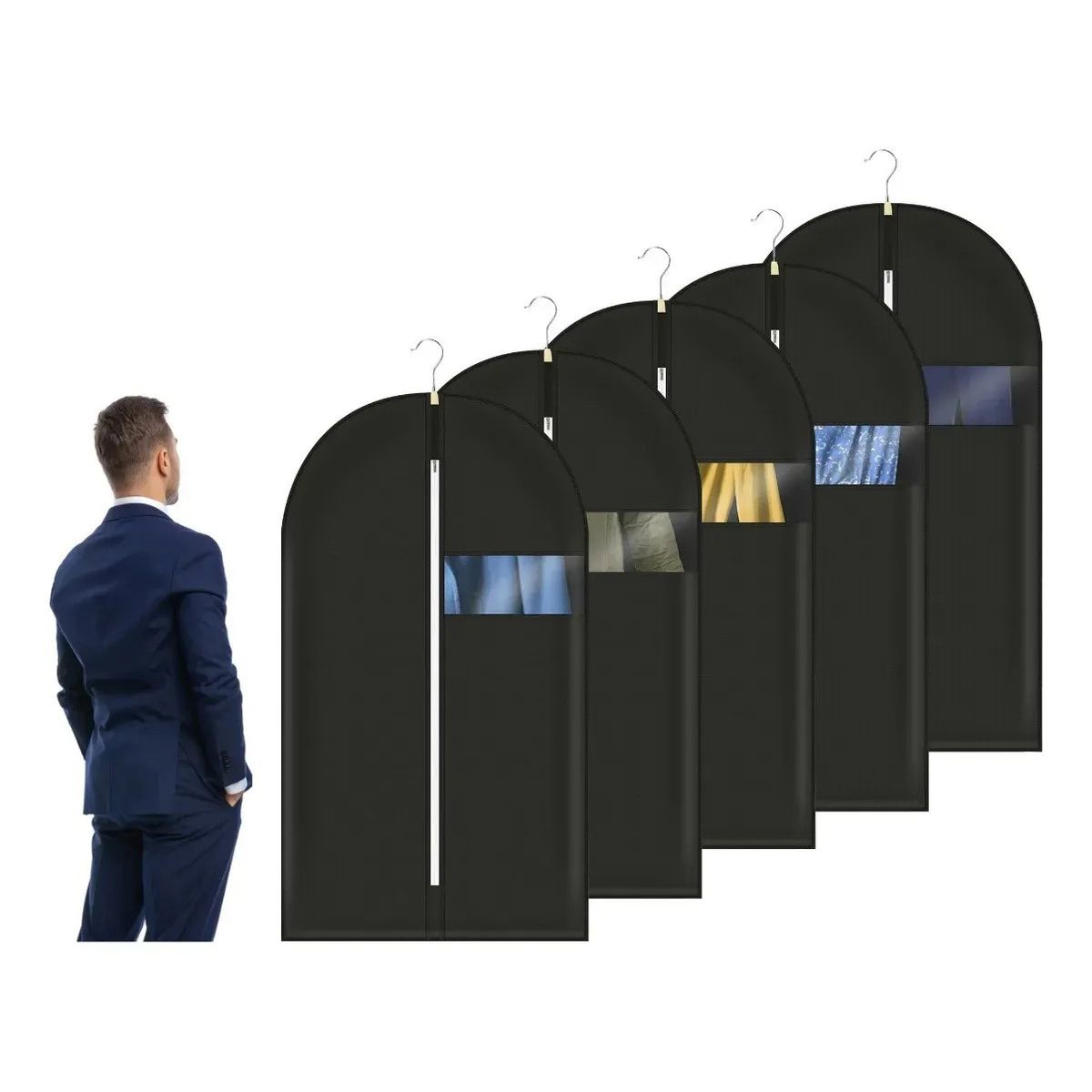 KUANGYE - Pack 6 Funda Cubre Vestido Traje Guarda Terno 140×60cm