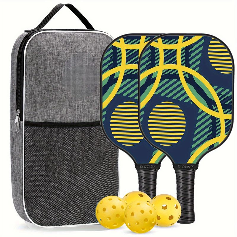 PUREPOWER - Juego De 2 Paletas Y 4 Pelotas De Pickleball Con Estuche