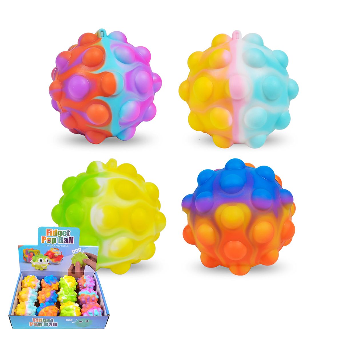 GENERICO - 3D Bolas De Silicona Juguetes Antiestrés Y Ansiolíticos 12pc