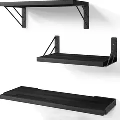 GENERICO - 3pc Repisas Flotantes Estante Para Montar En La Pared-Negro