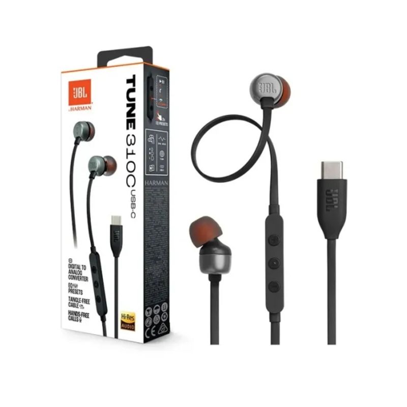 JBL - Auriculares intraaurales de alta gama JBL TUNE T310C con USB-C