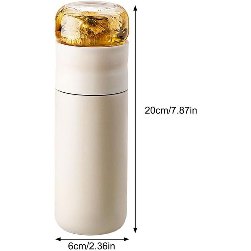 GENERICO - Botella Termica Doble Pared Portátil Termos Infusor De Té