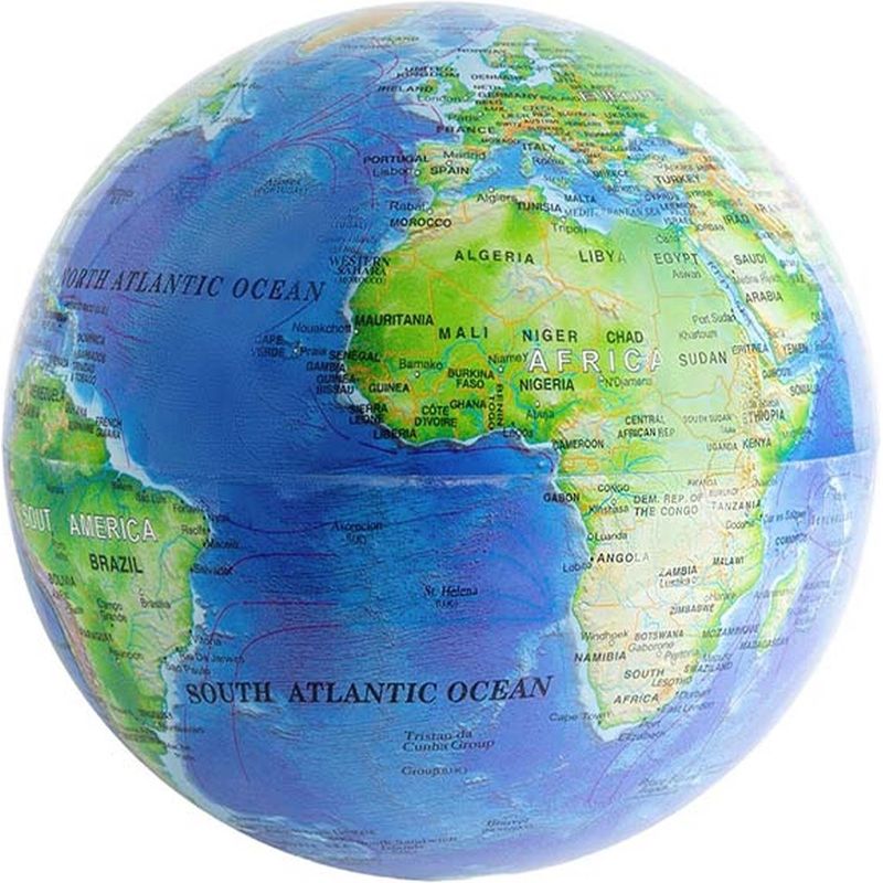 GENERICO - Globo Terráqueo Giratorio 360 Mundo Mapas Mapamundi