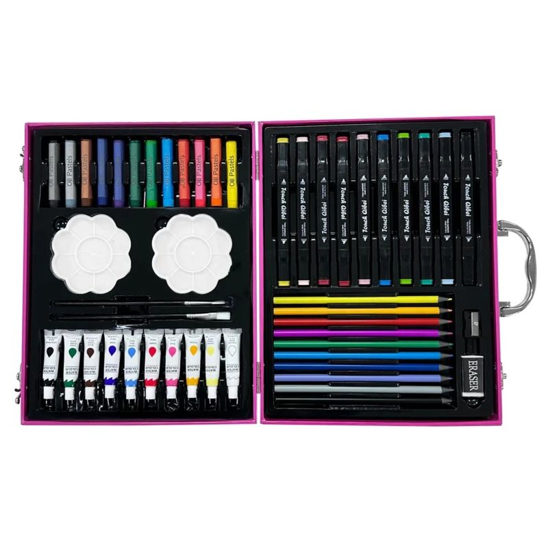 GENERICO - Kit Dibujo Para Niño De 68 Pcs En Maleta Colores