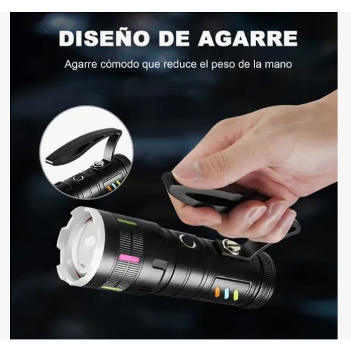 OFERTABKN - Linterna Led Ultrapotente Con Zoom Recargable