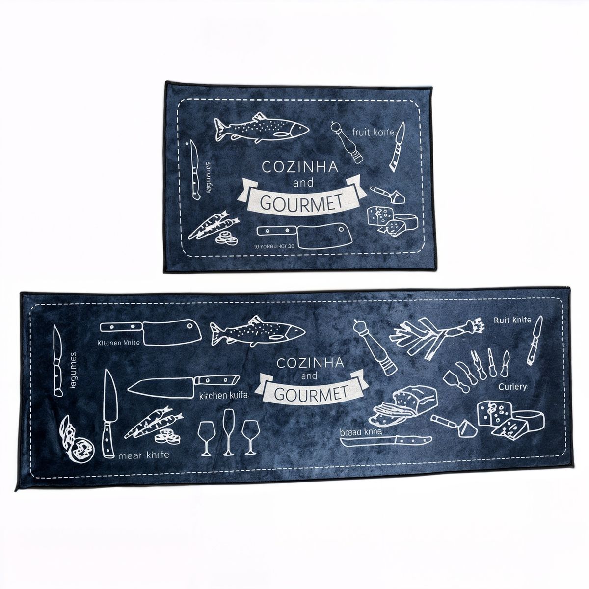 GENERICO - Set 2 alfombra antideslizante alfombras para cocina