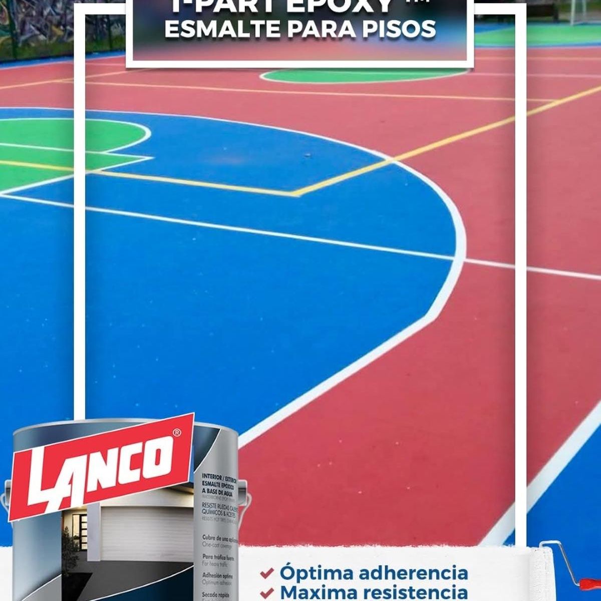 LANCO - Esmalte Epoxico Alto Trafico 1 Part Epoxy Verde gl Lanco