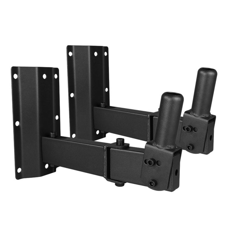 GENERICO - 2 Soportes Parlante Para Muro Atornillable 80kg Negro 2und