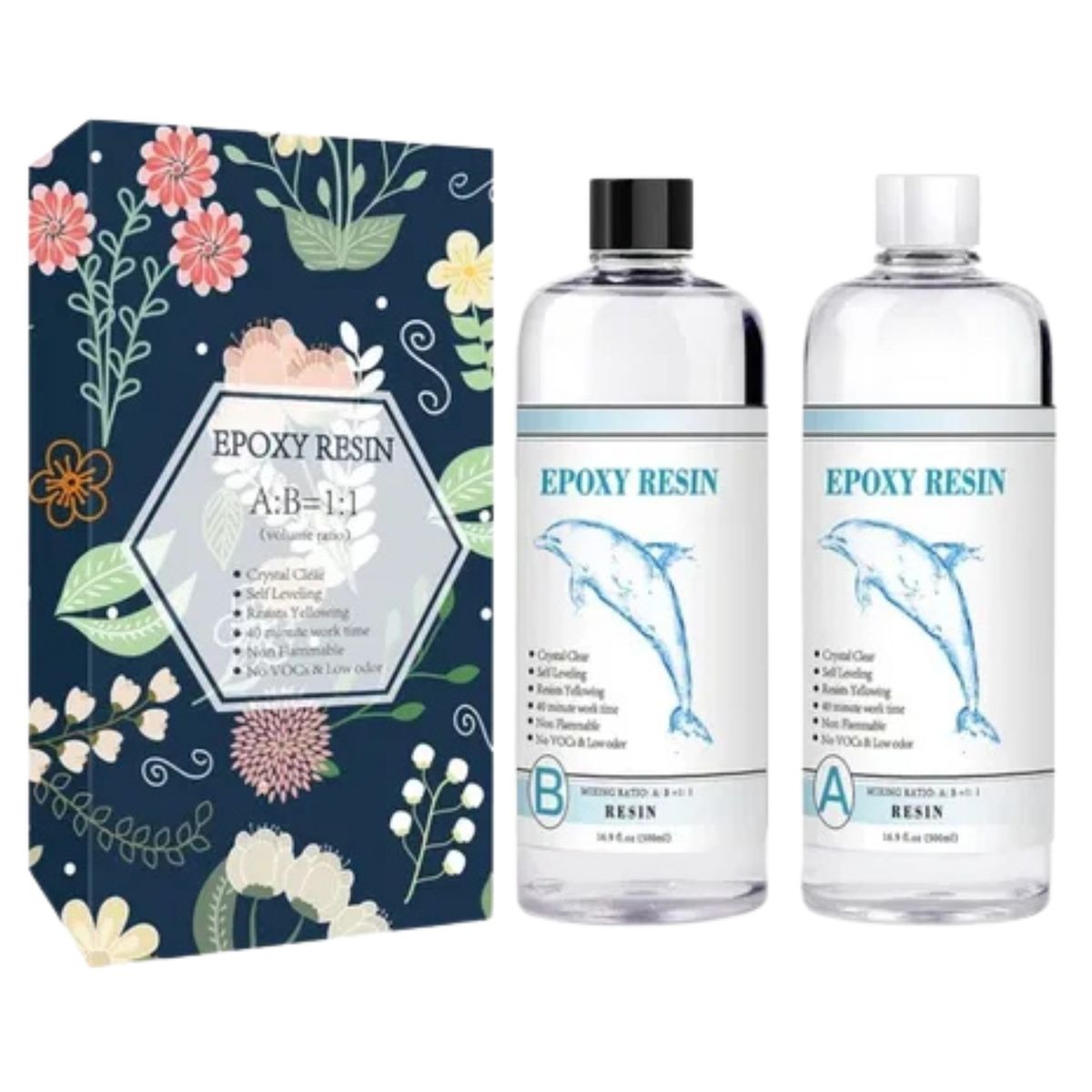 GENERICO - Resina Epoxica 1:1 Para Artesanias Ultra Transparente 1 Kg