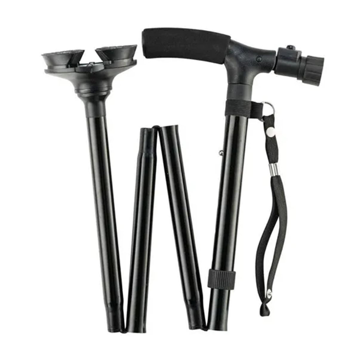 GENERICO - Bastón Ortopédico Bastón Plegable Ajustable Con Luz Led