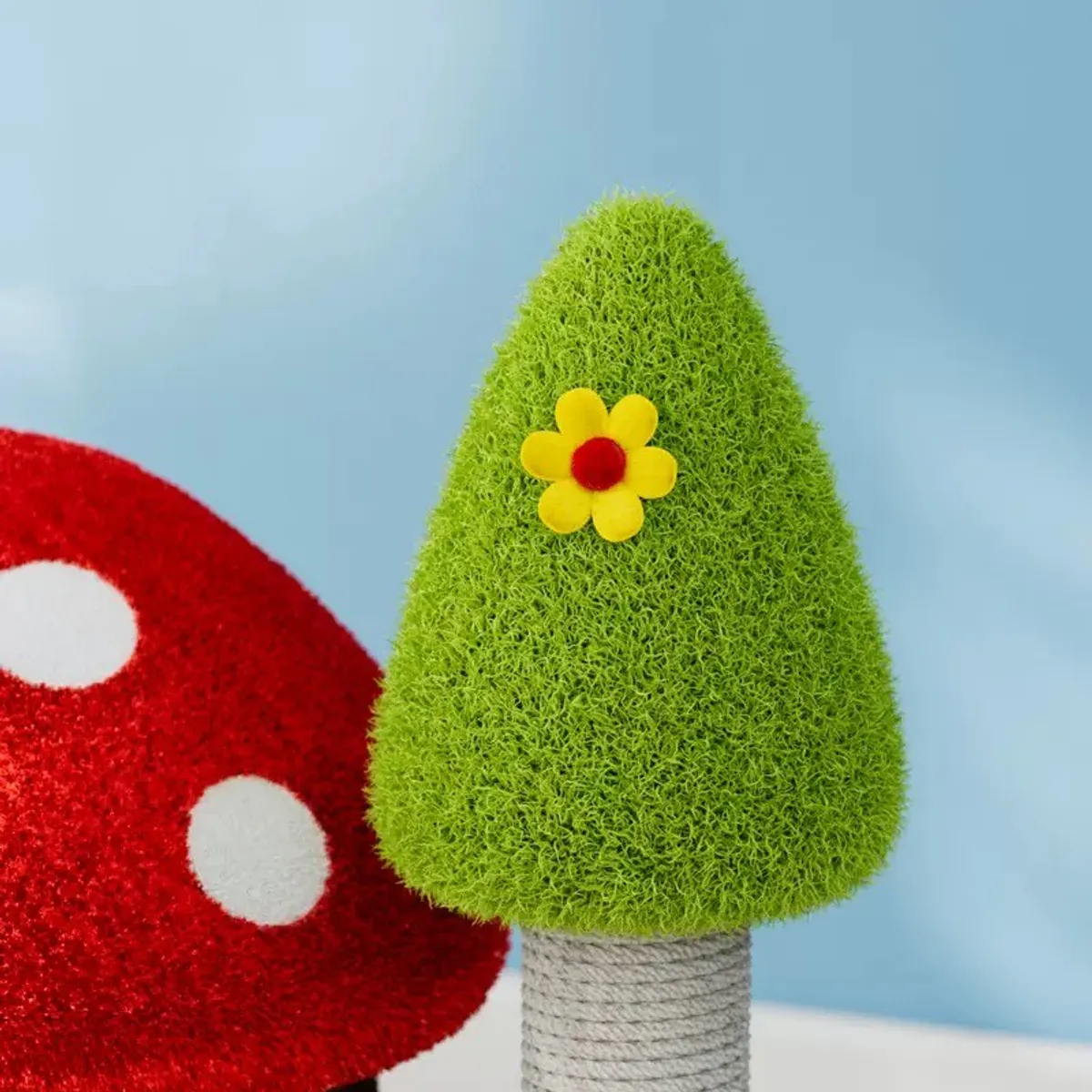 GENERICO - Casa Rascador Para Gato Diseño Hongo Con Poste Árbol