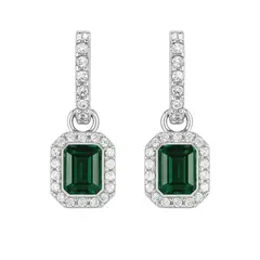 BLOOM CRYSTAL - Conjunto Aros Eternity Mix y Charms Octágono Halo con Cristales de Austria en Rodio