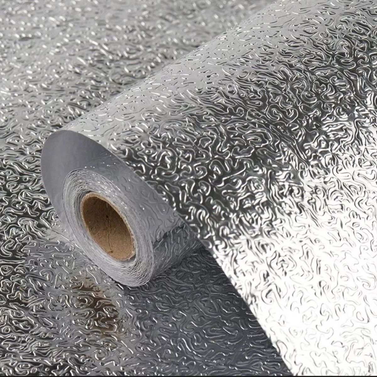 GENERICO - Papel Autoadhesivo Aluminio Revestir Muebles Cocina Hogar  Platead