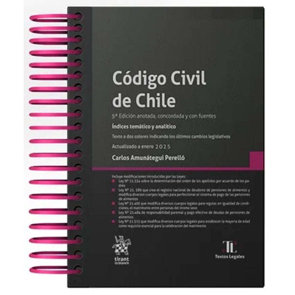 TIRANT LO BLANCH - CÓDIGO CIVIL DE CHILE 5ª Edición 2025 / Anillado