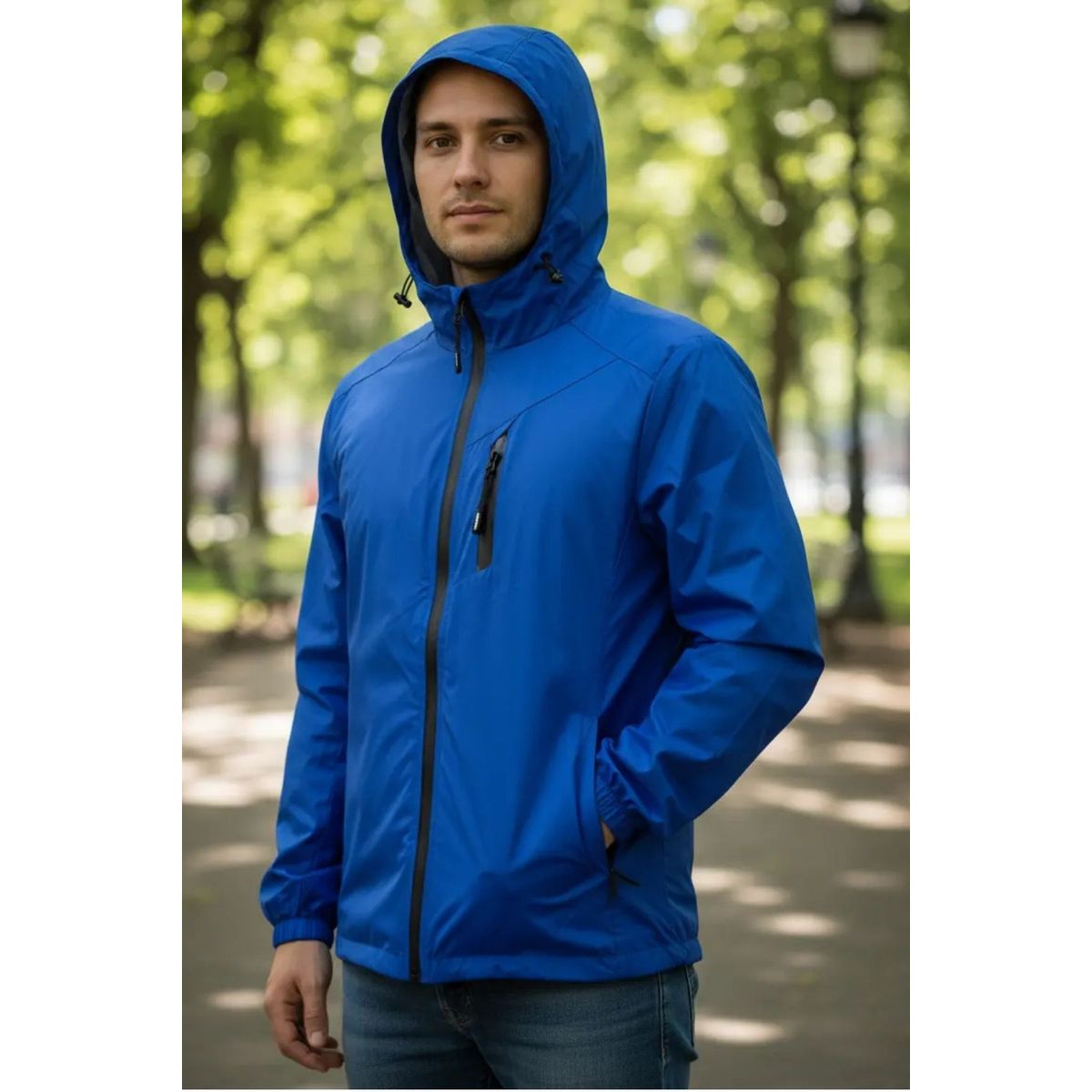 LIKE SHOP - Chaqueta Deportiva Corta Viento Impermeable. Parka Liviana 283