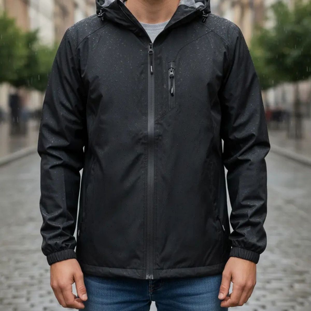 LIKE SHOP - Chaqueta Deportiva Corta Viento Impermeable. Parka Liviana 283