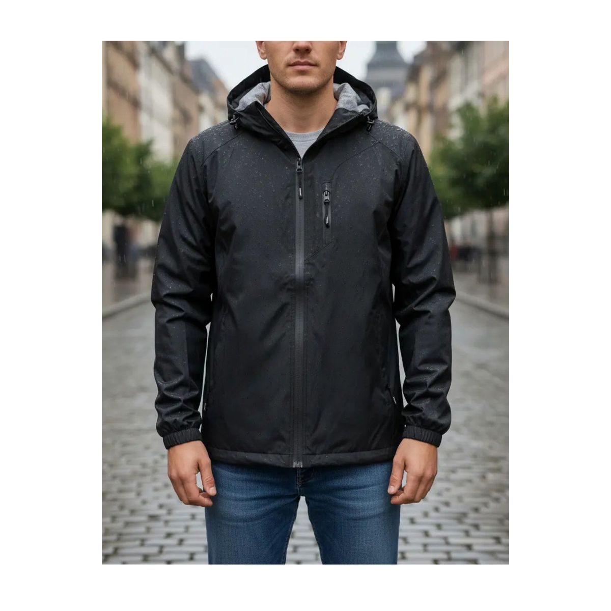 LIKE SHOP - Chaqueta Deportiva Corta Viento Impermeable. Parka Liviana 283