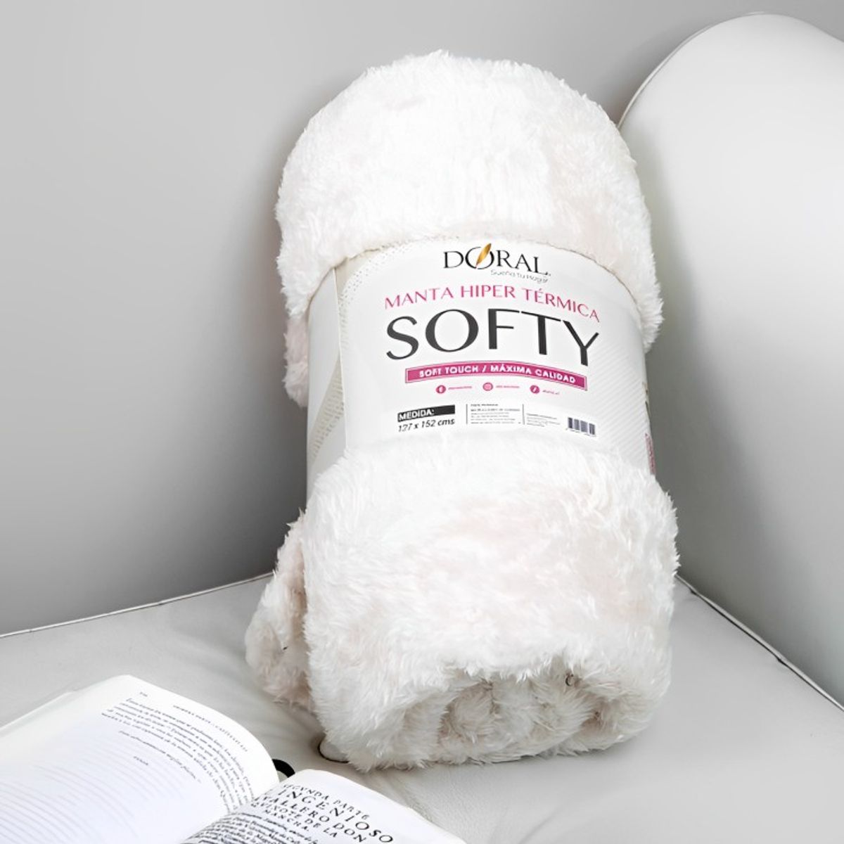 DORAL - Manta Softy Lisa  Crudo  Doral 127×152 cm