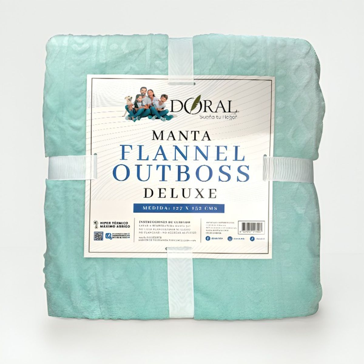 DORAL - Manta Flannel Outboss Deluxe  Turquesa – Doral 127×152 cm.