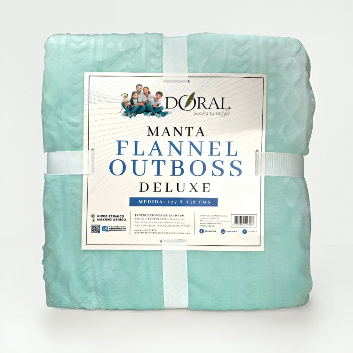 DORAL - Manta Flannel Outboss Deluxe  Turquesa – Doral 127×152 cm.