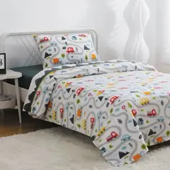 DORAL - Sábanas Polar Kids 1.5 Plazas / Autos –