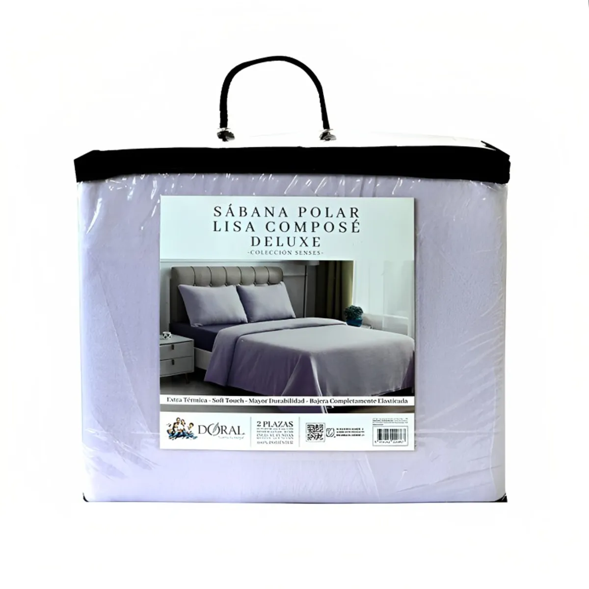 DORAL - Sábanas Polar Composé 1.5 Plazas / Bicolor Morado – Doral