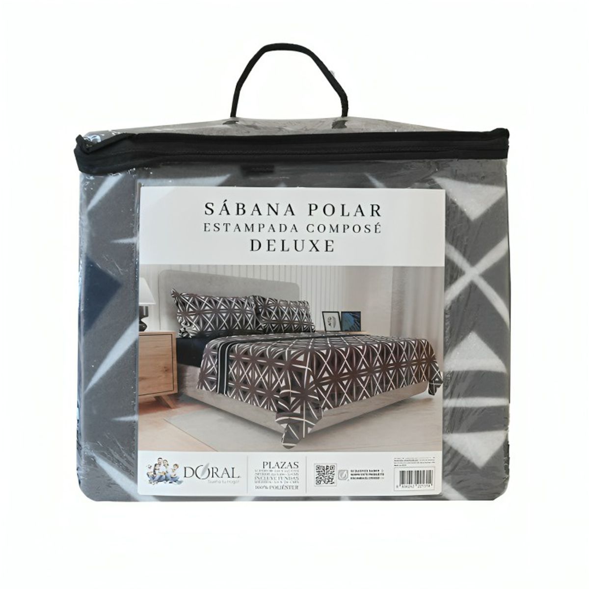 DORAL - Sábanas de Polar Composé King  Ramas Blanco Azul  Doral