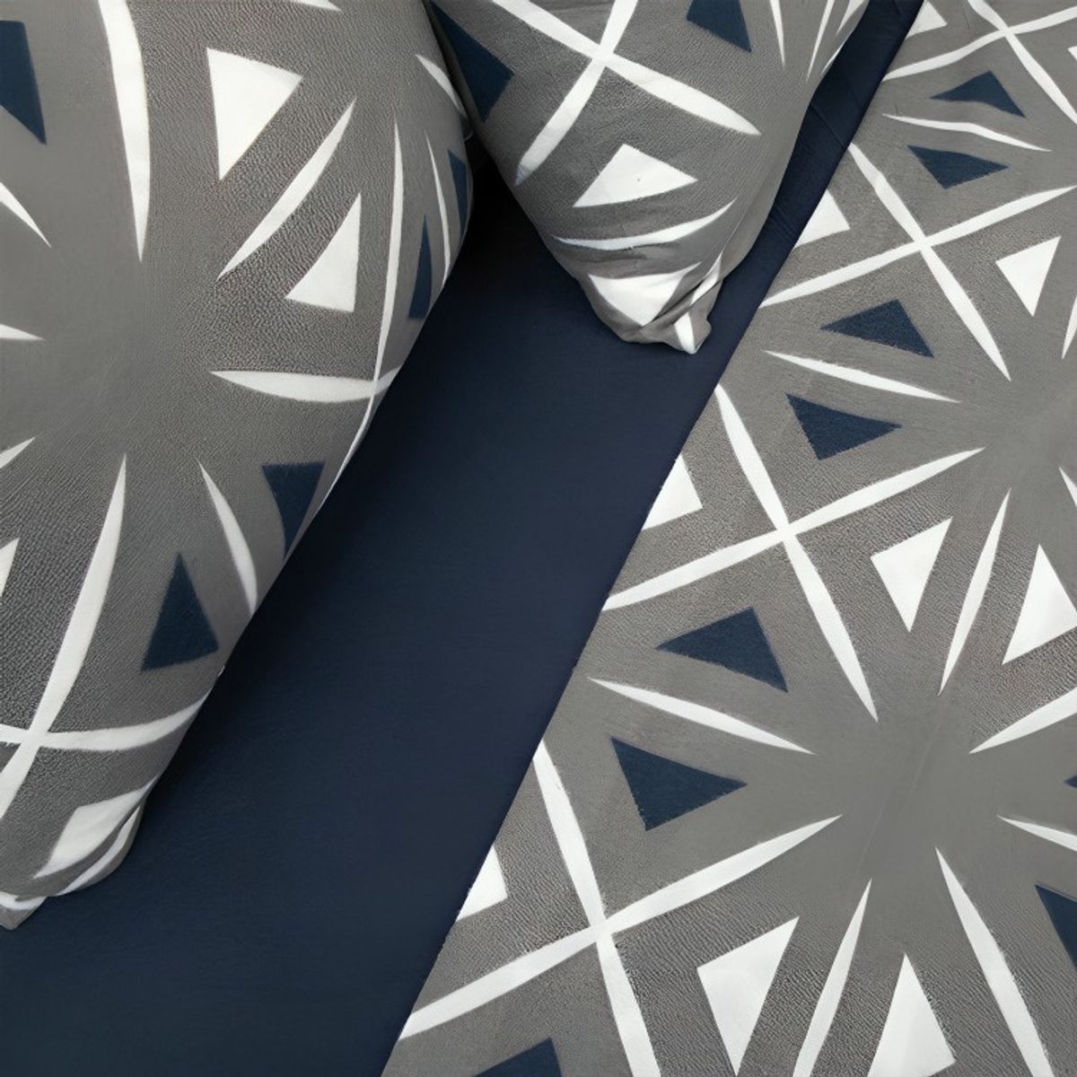 DORAL - Sábanas de Polar Composé King  Ramas Blanco Azul  Doral