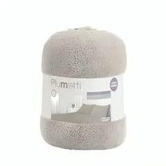 PLUMETTI - Sábanas Sherpa Lisa 2 Plazas / Gris –