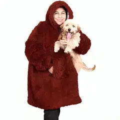 DORAL - Manta Felpuda Hoodie Sherpy