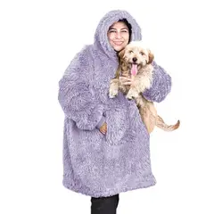 DORAL - Manta Felpuda Hoodie Sherpy