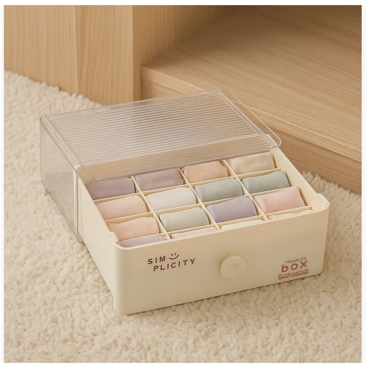 HOMER DESIGN - Caja Organizador De closet Ropa Interior Aplicable 16 division