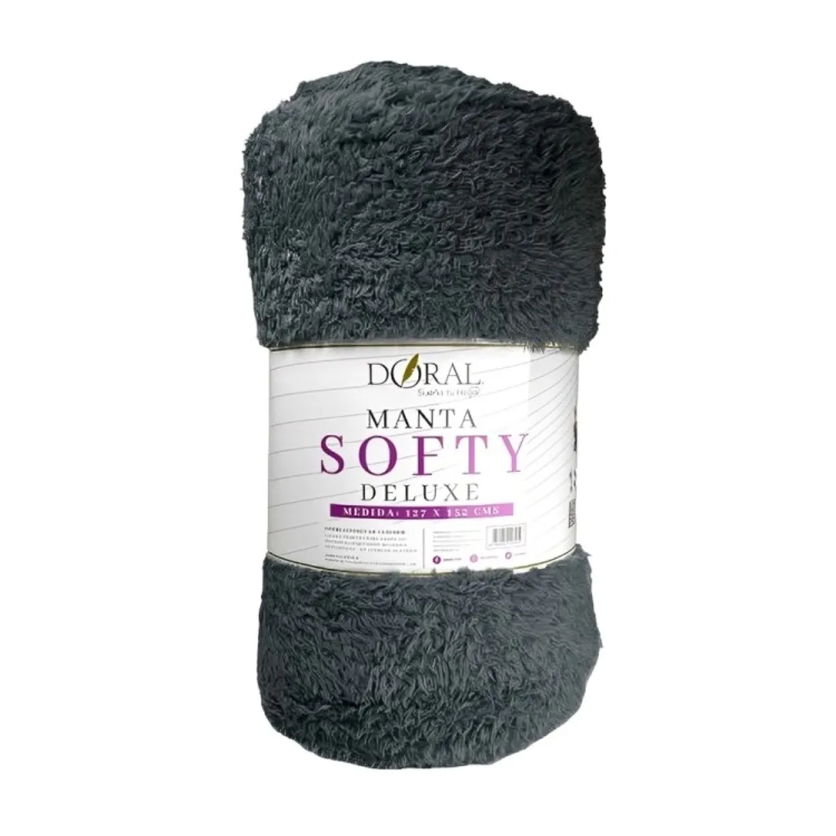 DORAL - Manta Softy Lisa  Gris  Doral 127×152 cm