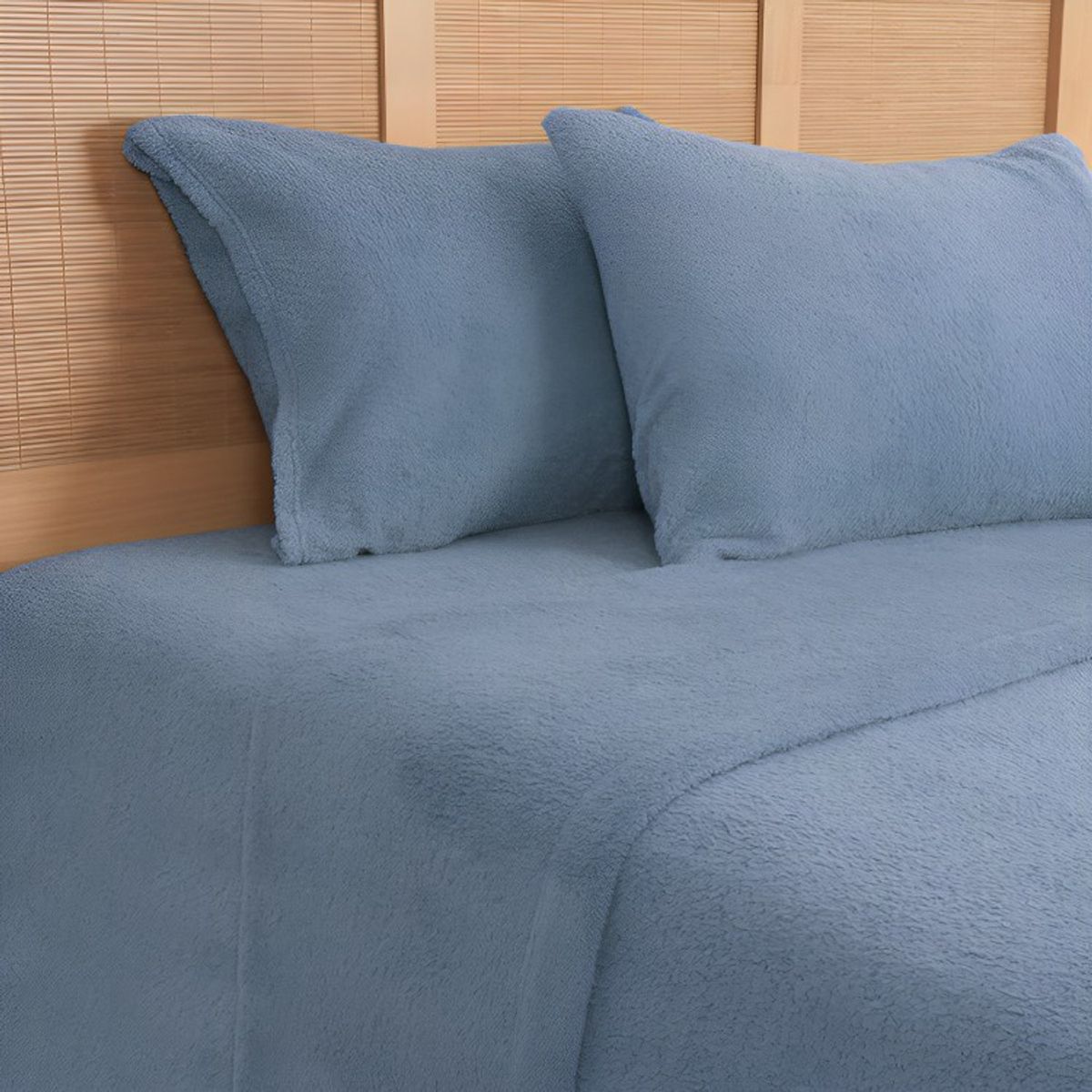 PLUMETTI - Sábanas Sherpa Lisa 2 Plazas / Azul – Plumetti