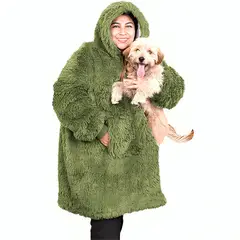 DORAL - Manta Felpuda Hoodie Sherpy