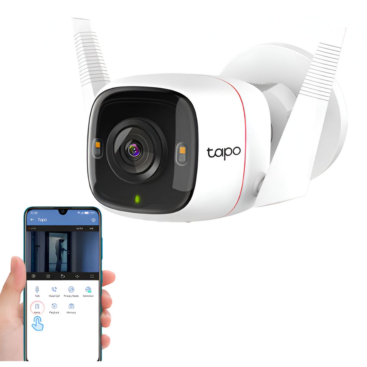 TP LINK - Cámara De Seguridad WiFi 2K Full HD Con Alarma Audio y Visión Nocturna