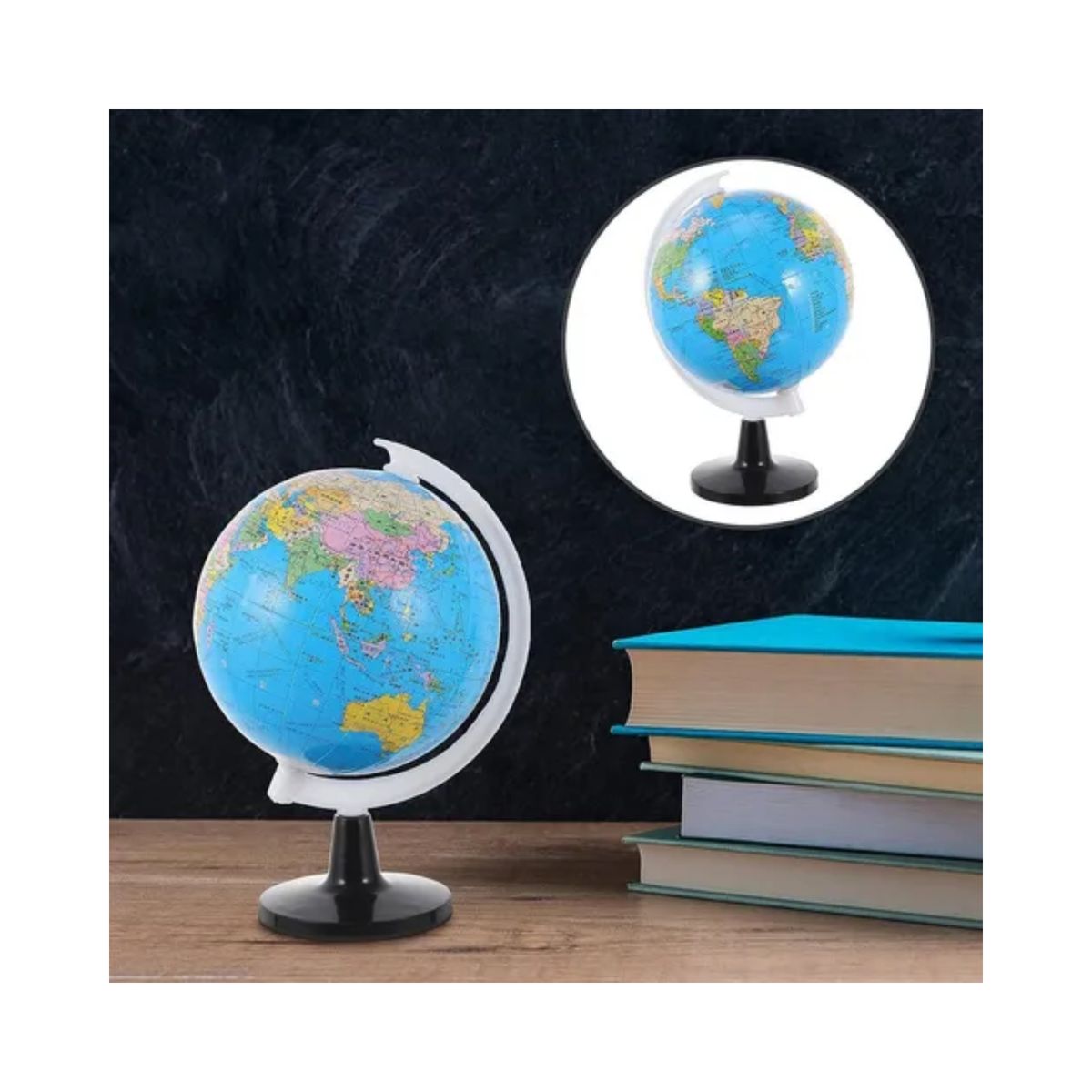 GENERICO - Globo Terraqueo Plastico Giratorio Con Base Mini 106cm