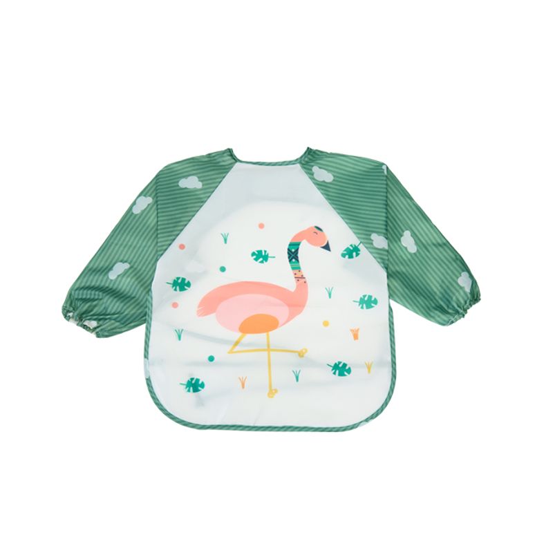 PUMUCKI - Babero Manga Larga 6-12M Verde Pumucki